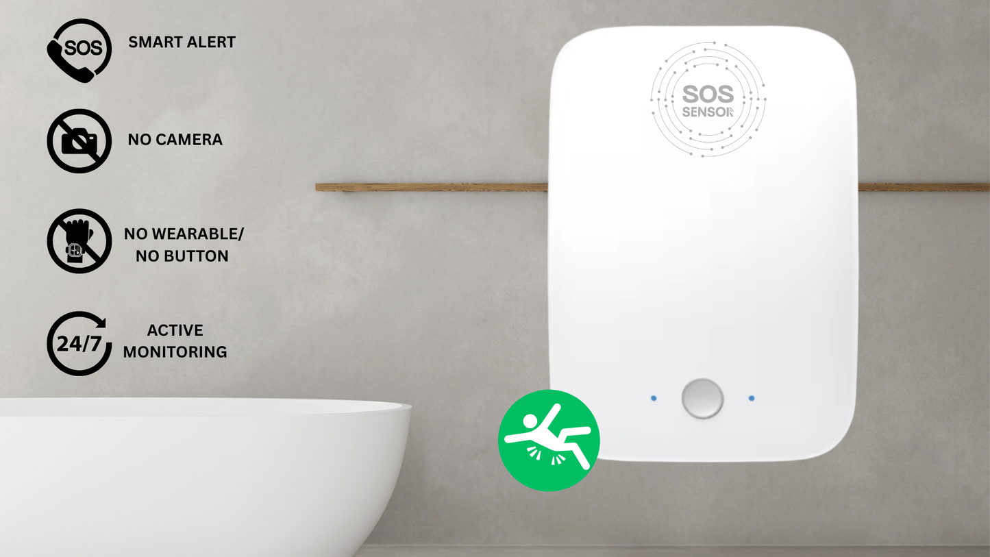SOS Sensor - Automatic Fall Detection Sensor (button-free and wearable-free design)